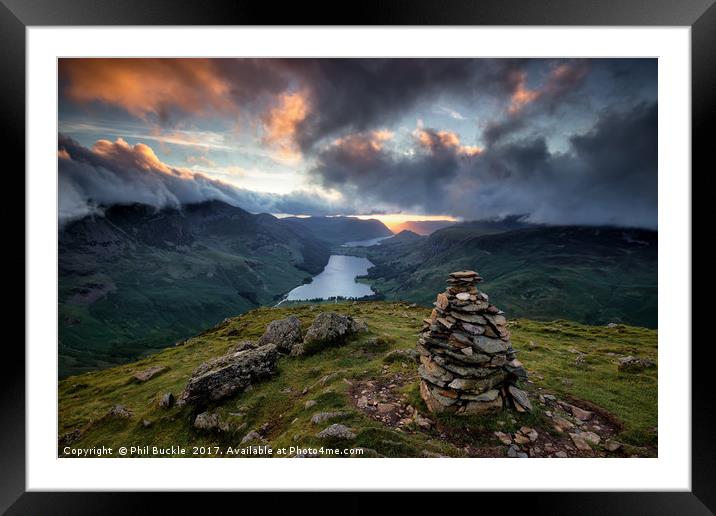 Flletwith Pike Sunset Framed Mounted Print by Phil Buckle