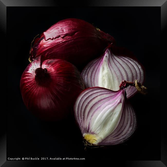 Red Onions Framed Print by Phil Buckle