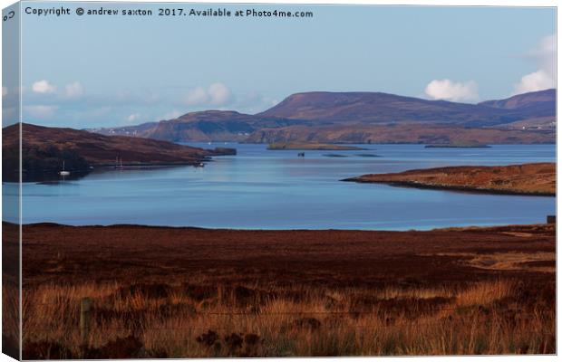 WIDE LOCH Canvas Print by andrew saxton