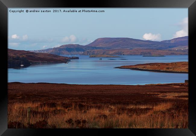 WIDE LOCH Framed Print by andrew saxton