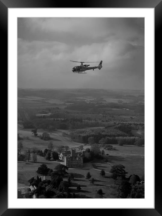 Overflying Downton Abbey Framed Mounted Print by Simon Hackett