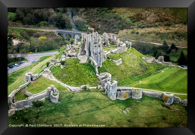 Corfe Castle Framed Print by Paul Chambers