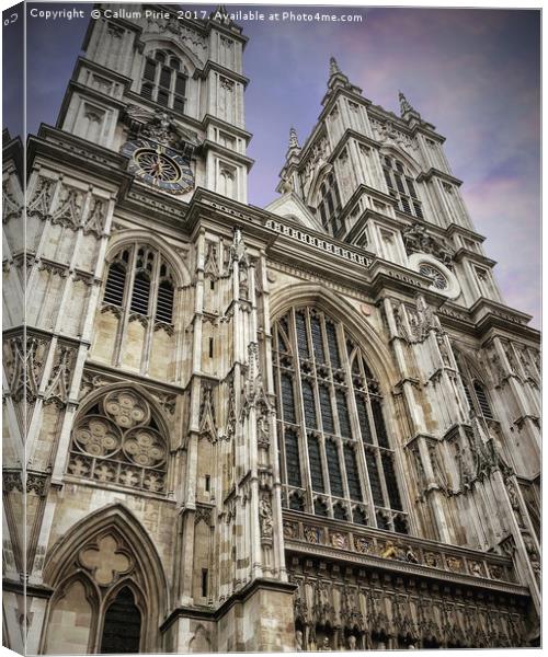 Westminster Abbey, London Canvas Print by Callum Pirie