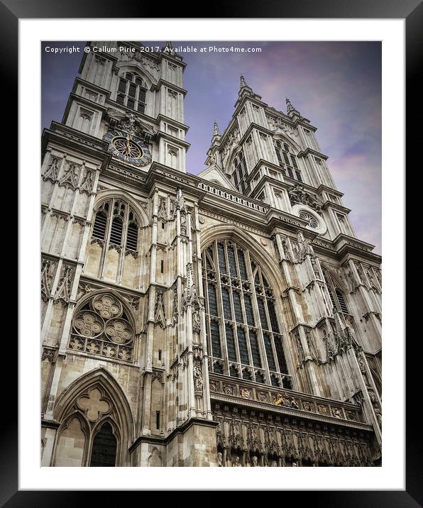 Westminster Abbey, London Framed Mounted Print by Callum Pirie