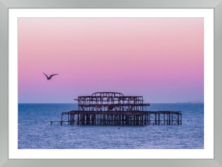 Buy Framed Mounted Prints of Sunset Beauty at West Pier by Beryl Curran