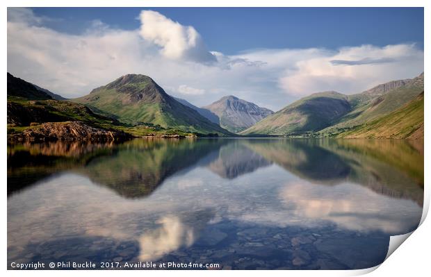Great Gable View Wastwater Print by Phil Buckle