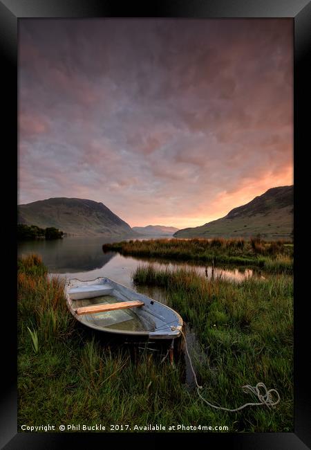 Crummock Water Sunrise Framed Print by Phil Buckle