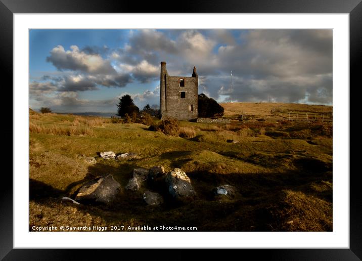 Abandoned Mine Building - Bodmin Moor Framed Mounted Print by Samantha Higgs