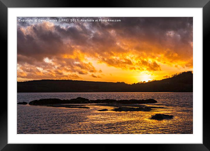 Rockcliffe Bay Sunset Framed Mounted Print by David Lewins (LRPS)