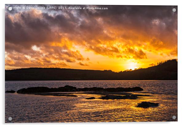 Rockcliffe Bay Sunset Acrylic by David Lewins (LRPS)