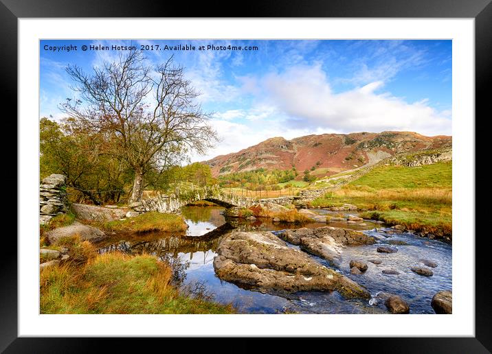 Autumn at Slaters Bridge Framed Mounted Print by Helen Hotson