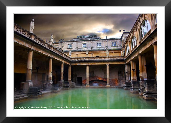 Historical Roman Bath House Immersion Framed Mounted Print by Graham Parry