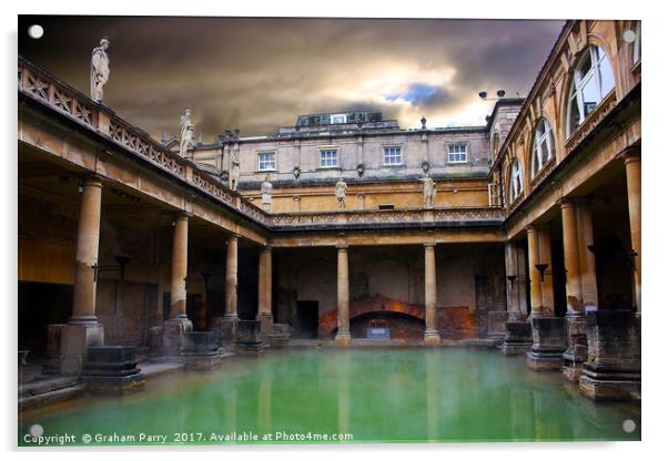 Historical Roman Bath House Immersion Acrylic by Graham Parry
