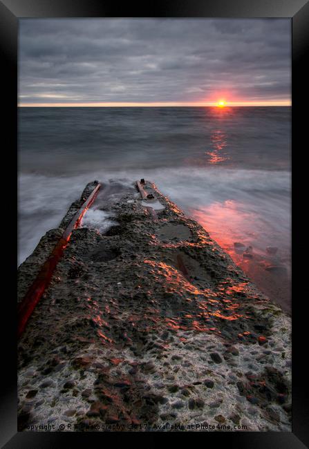  Aberystwyth sunset Framed Print by R K Photography