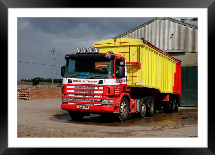 Scania 124L Framed Mounted Print by Alan Barnes