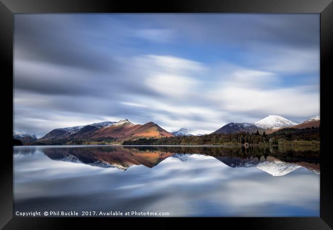 Derwent Water Reflections Framed Print by Phil Buckle