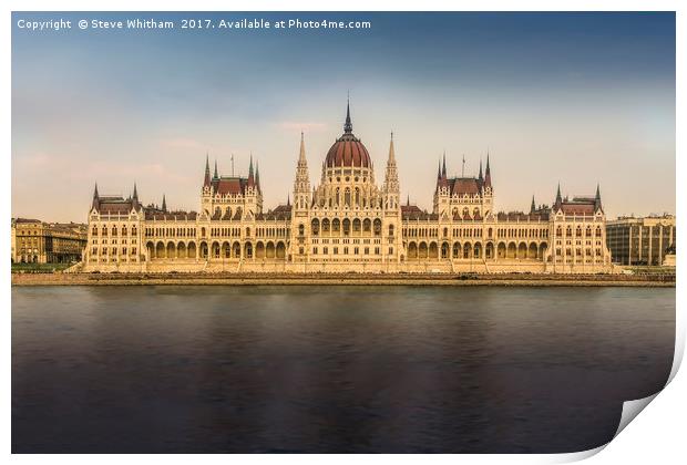 Budapest, Parliament Building. Print by Steve Whitham