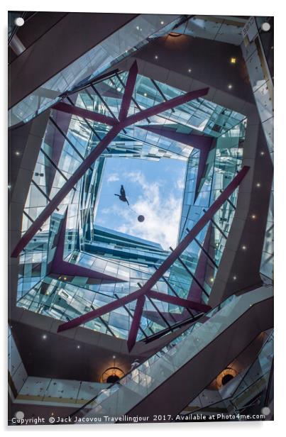 Inside the Cube Birmingham Acrylic by Jack Jacovou Travellingjour