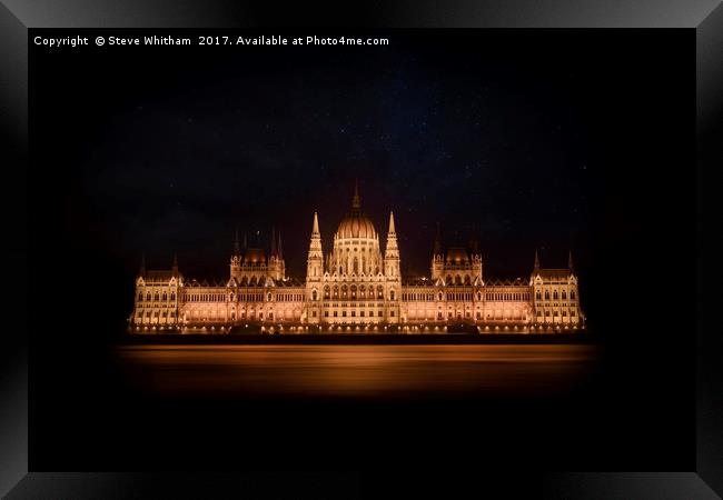 Parliament Building, Budapest. Framed Print by Steve Whitham