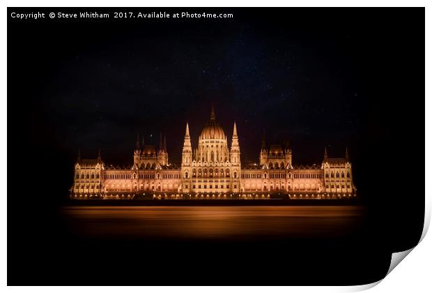 Parliament Building, Budapest. Print by Steve Whitham