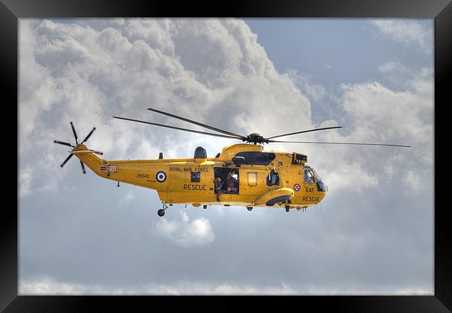 RAF Sea King Helicopter Framed Print by David French