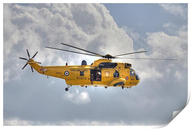 RAF Sea King Helicopter Print by David French