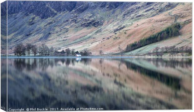 Buttermere Bothy Reflections Canvas Print by Phil Buckle