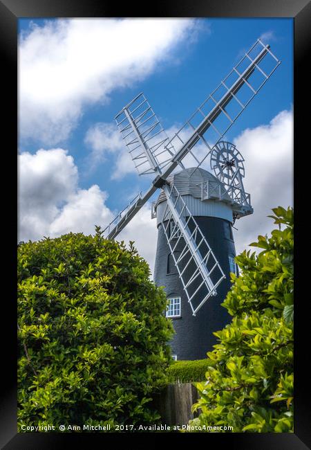 Stow Mill Mundesley Norfolk Framed Print by Ann Mitchell