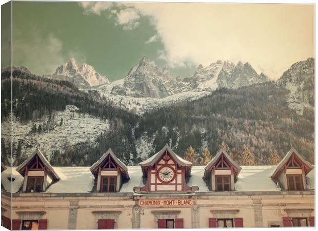Grand hotel Chamonix Canvas Print by Andy Armitage