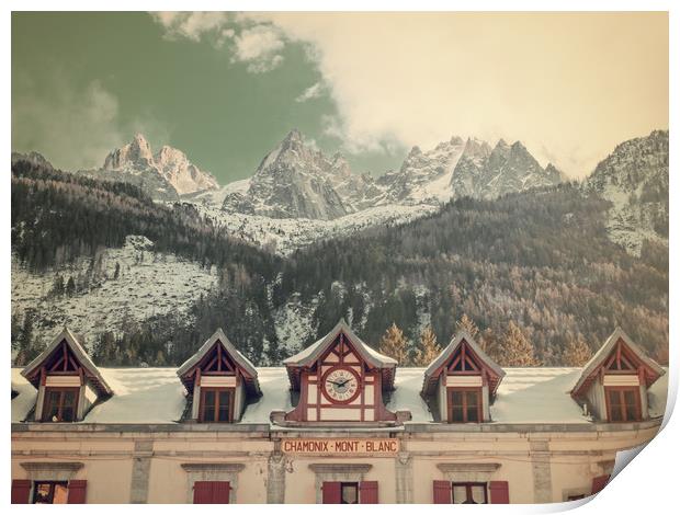 Grand hotel Chamonix Print by Andy Armitage