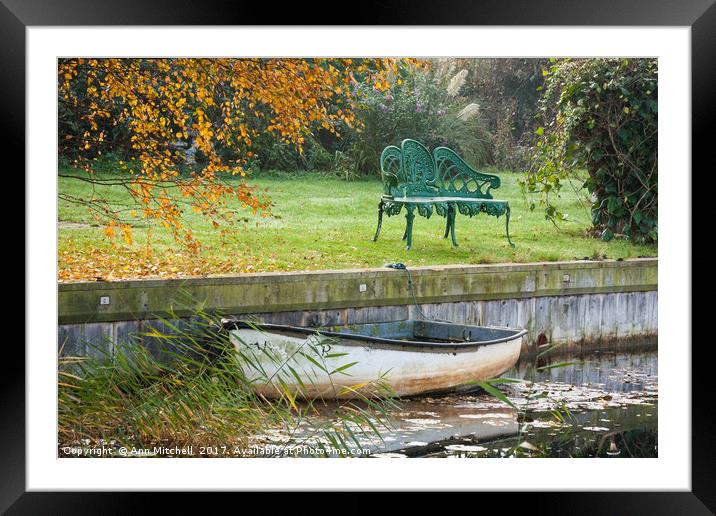 By the River West Somerton Framed Mounted Print by Ann Mitchell