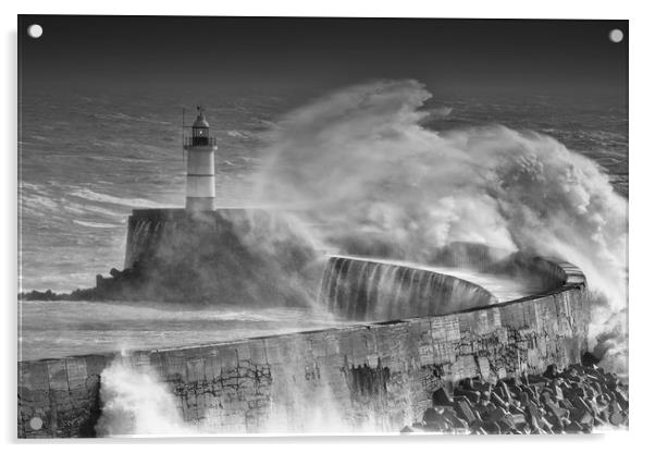Newhaven Lighthouse Acrylic by Ian Hufton