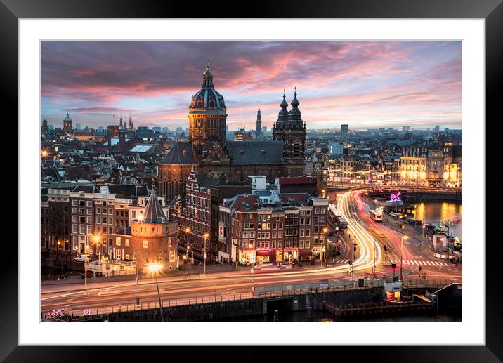 Amsterdam sunset Framed Mounted Print by Ankor Light