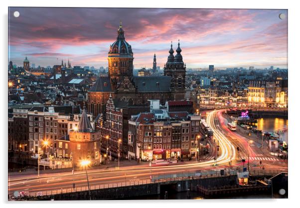 Amsterdam sunset Acrylic by Ankor Light