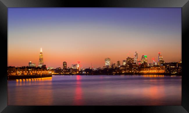 Dusk over London Framed Print by Kelvin Trundle