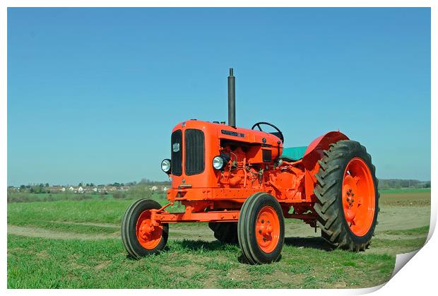 1962 Nuffield 460 vintage tractor Print by Alan Barnes