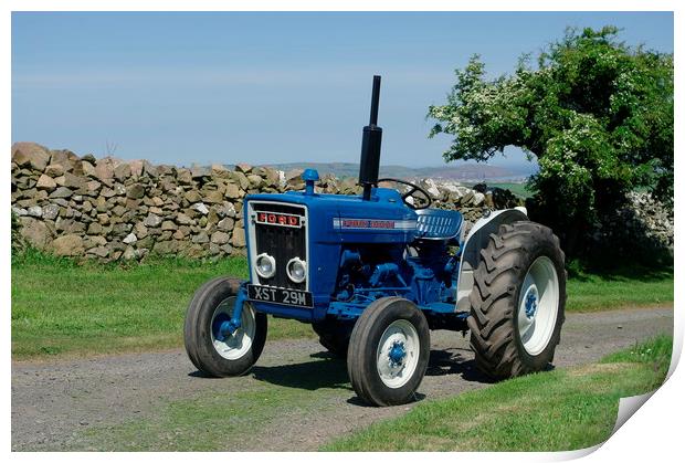 Ford 3000 tractor Print by Alan Barnes