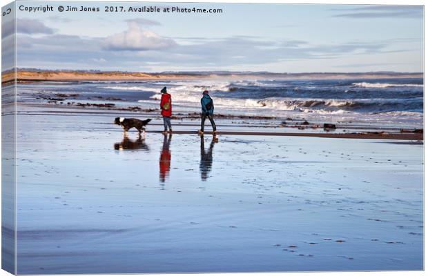 Walking the dog Canvas Print by Jim Jones