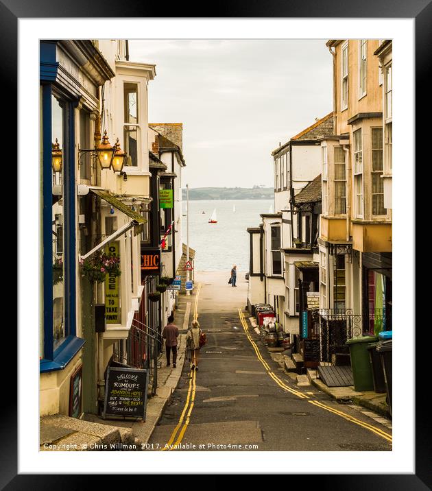 Falmouth Street Framed Mounted Print by Chris Willman