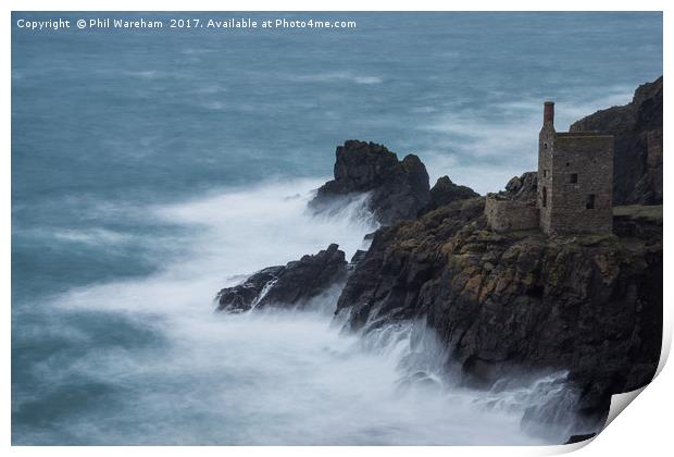 Seaside Tin Mine Print by Phil Wareham