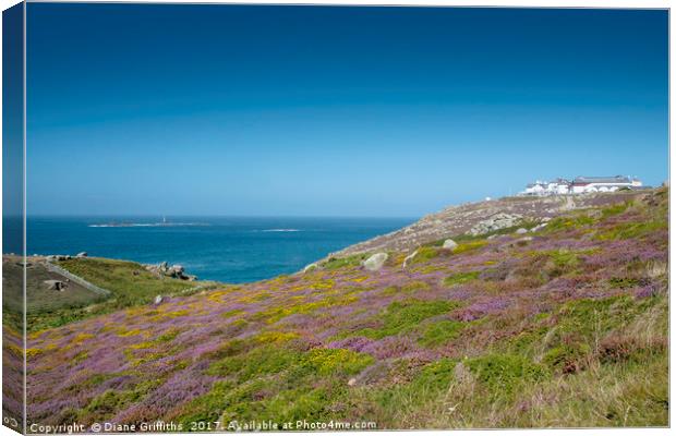 Land's End, Cornwall Canvas Print by Diane Griffiths