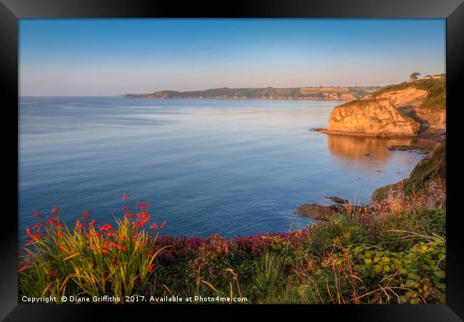Carlyon Bay Framed Print by Diane Griffiths