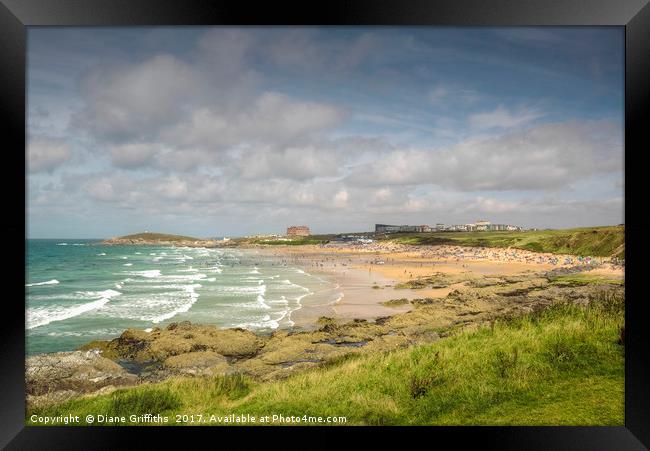 Fistral Beach, Newquay Framed Print by Diane Griffiths