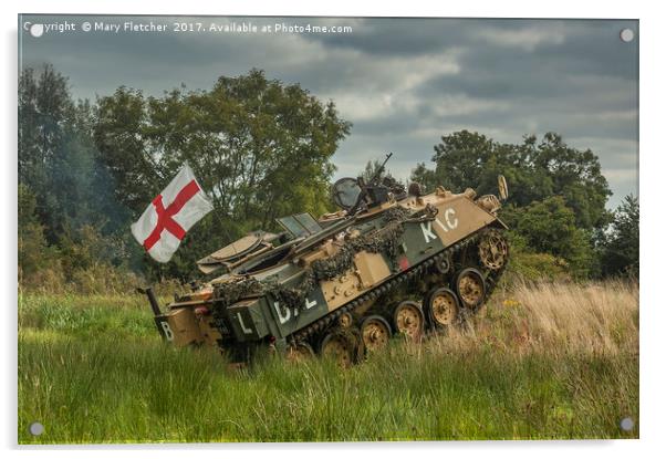 Armoured Vehicle Acrylic by Mary Fletcher