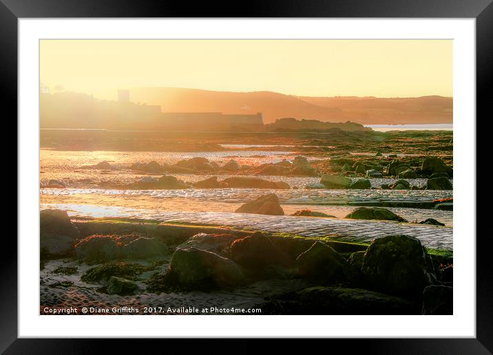 Marazion Sunrise Framed Mounted Print by Diane Griffiths