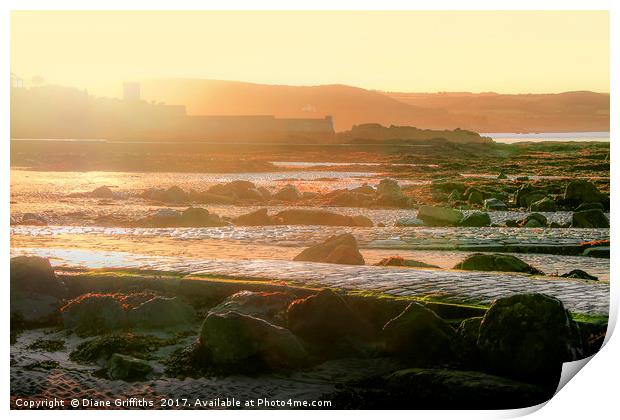 Marazion Sunrise Print by Diane Griffiths