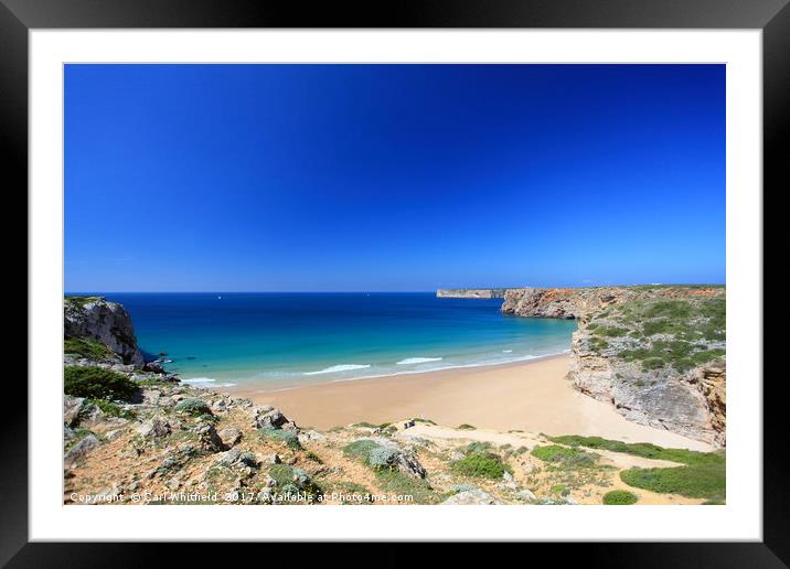 Praia do Beliche near Sagres on the Algarve, Portu Framed Mounted Print by Carl Whitfield