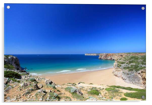Praia do Beliche near Sagres on the Algarve, Portu Acrylic by Carl Whitfield