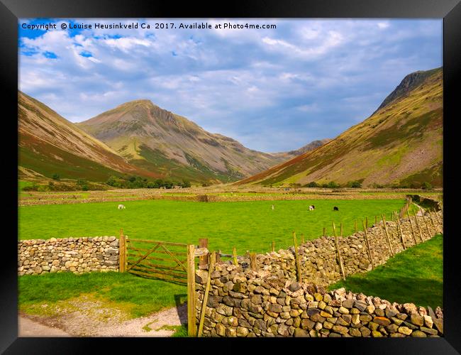 Wasdale Head and Great Gable, Lake District, Cumbr Framed Print by Louise Heusinkveld