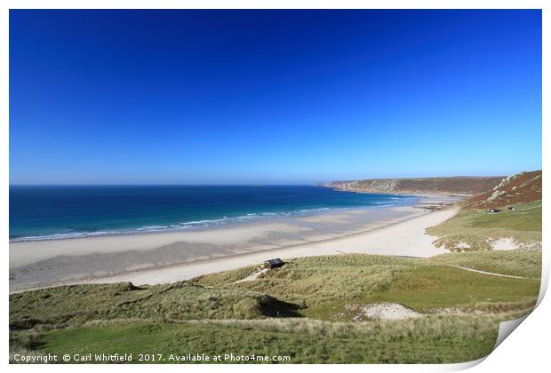 Sennen Cove in Cornwall, England. Print by Carl Whitfield
